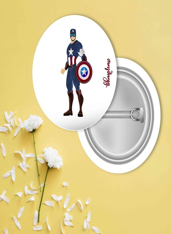 Bhai Please Pin Badge (Pack of 9) Good Food, Eat Sleep Game Repeat, Captain America, Mom Love, Take Selfie, When Life Gets Blurry, Tere Jaisa Yaar, The World is Yours, Need A Break - Image 4